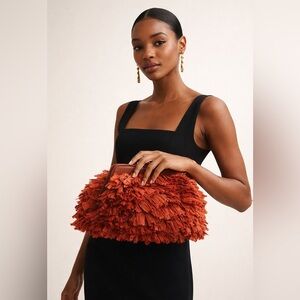 Mango  Fringed Clutch Bag